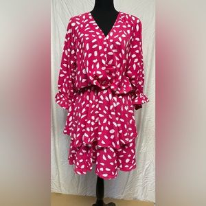 Umgee USA pink polka dot dress